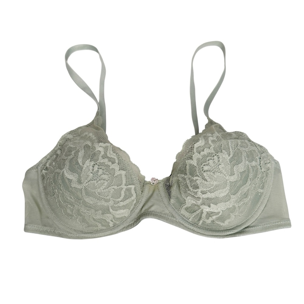 NATORI SEA FOAM LACE PADDED BRA SZ 32C